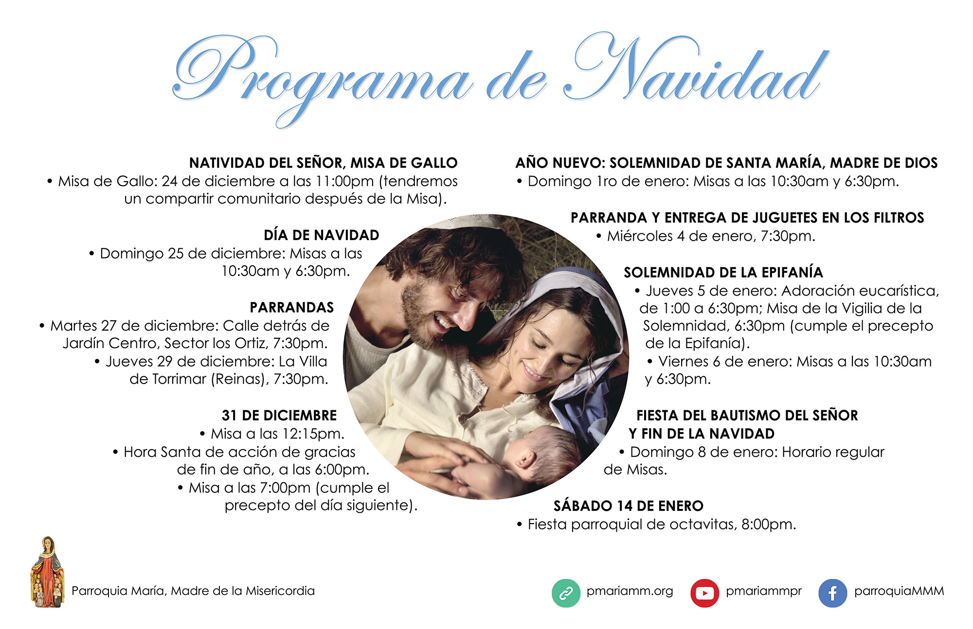 Programa de Navidad Parroquia Maria, Madre de la Misericordia